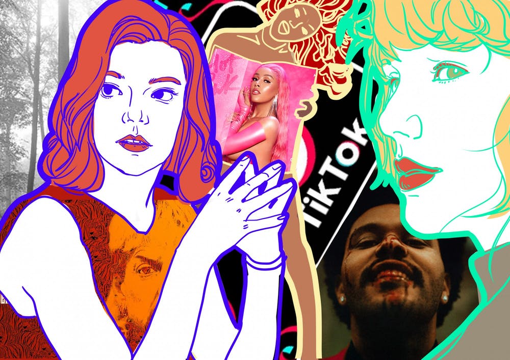 collage of pop culture figures from 2020